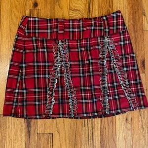 Hot Topic plaid clothing pin skirt